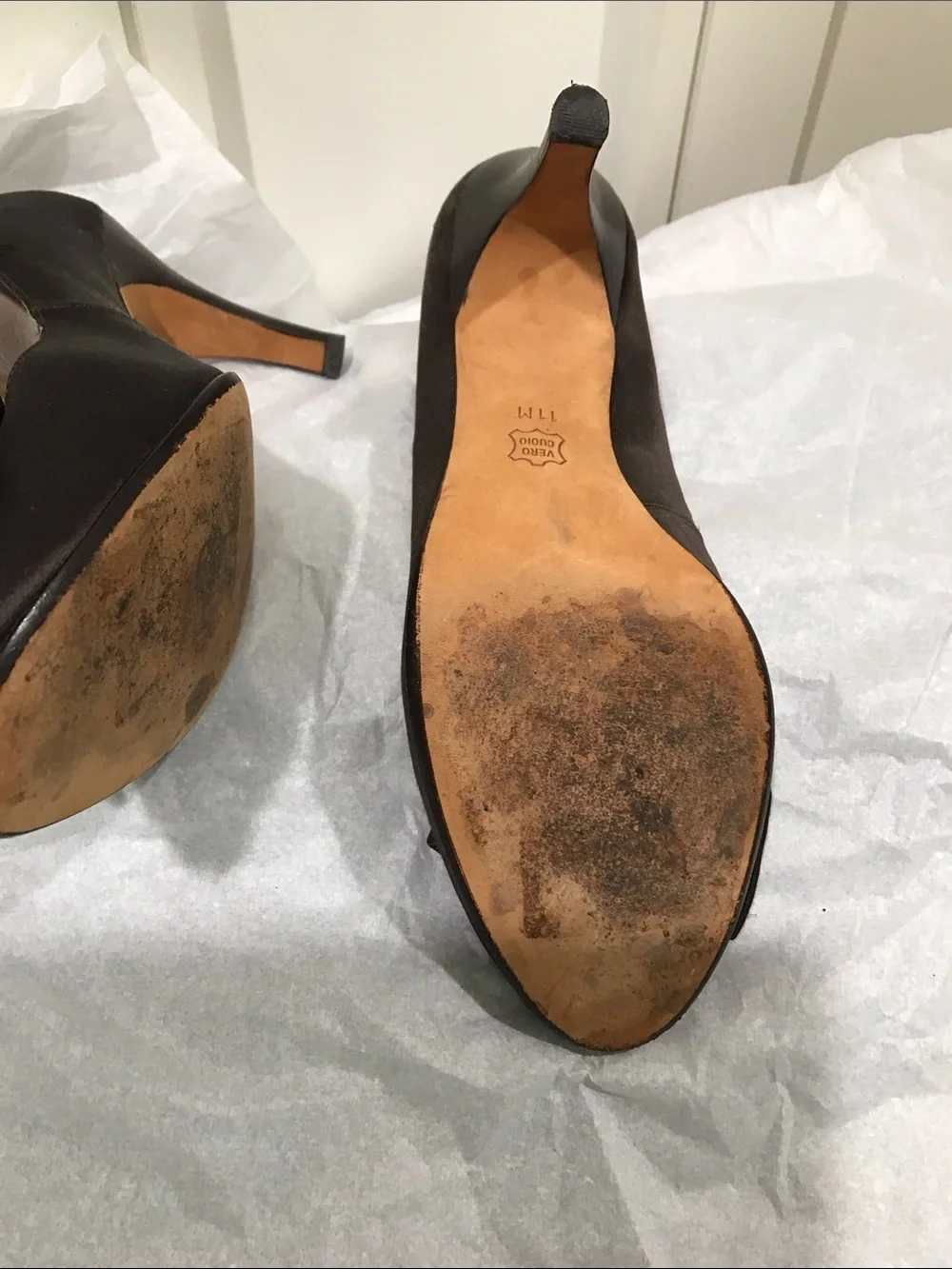 BP Nordstrom Satin Brown Pump